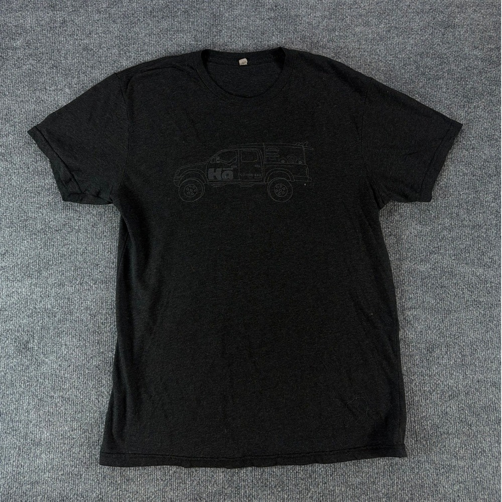 Ha Coffee Bar Kauai Truck Graphic T-Shirt Mens Medium Charcoal Black Heather